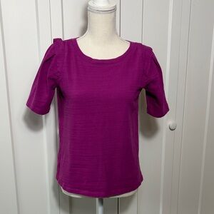 LOFT Elegant Purple CottonWomen's Top XS